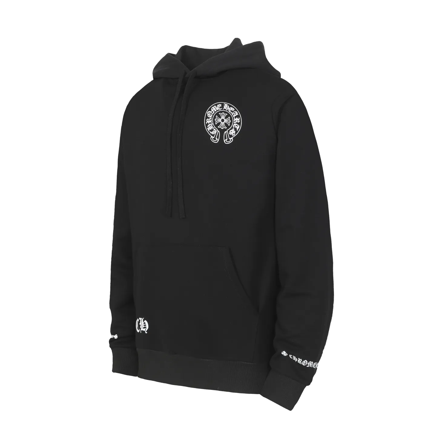 P230 Cross-border model, please do not place an order if you are pursuing quality - Chrome Hearts/Chrome Hearts basic horseshoe Sanskrit printed hooded sweatshirt - High weight, high density and high quality. The wool is soft, delicate and skin-friendly. Soft and silky to the touch. Excellent warmth and skin-friendly properties. - Custom-woven and custom-dyed, no color difference. No matter the fabric or workmanship details, it beats the ordinary version on the market. - Hardware zipper accessories are all customized, full of details - Color: black white - Size: S M L XL